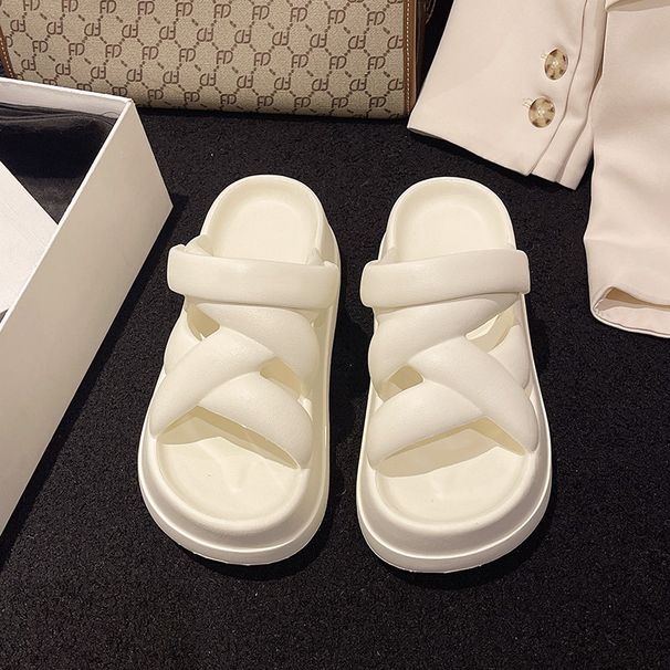 Women’s Platform Sandals – Thick Sole Height-Increasing Roman Sandals, Trendy & Comfortable EVA Slides_voghion.com