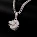 Punk Hip-Hop Wolf Head Lion Head Necklace Pendant Men's Collarbone Chain Trendy Brand All-Match Personalized Accessories_voghion.com