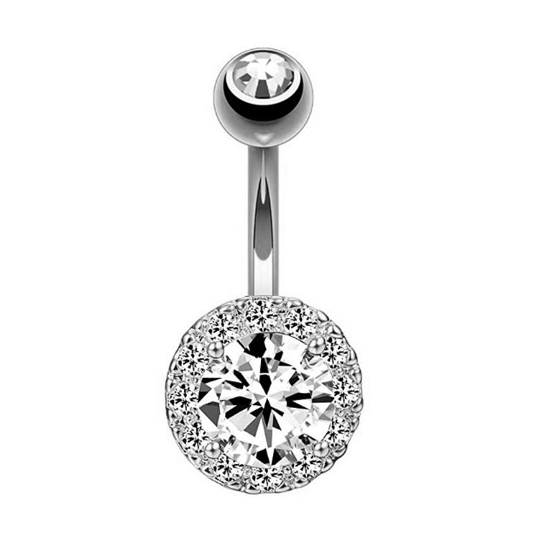 Women's Jewelry Zircon Belly Button Ring Belly Button Nail Belly Button Buckle_voghion.com