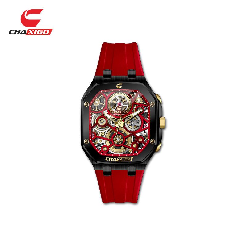 CHAXIGO Ceas bărbătesc impermeabil curea din silicon nișă versatil la modă business cuarț ceas design sense ceas_voghion.com