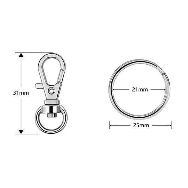 Portachiavi in metallo a forma di gettone per carrello della spesa – Portachiavi moderno e resistente per carrelli della spesa (nero/argento, modello MG0013)_voghion.com