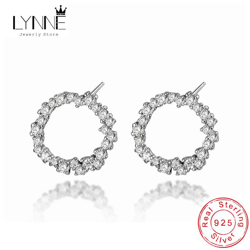 Carnation earrings women's round silver punk style_voghion.com