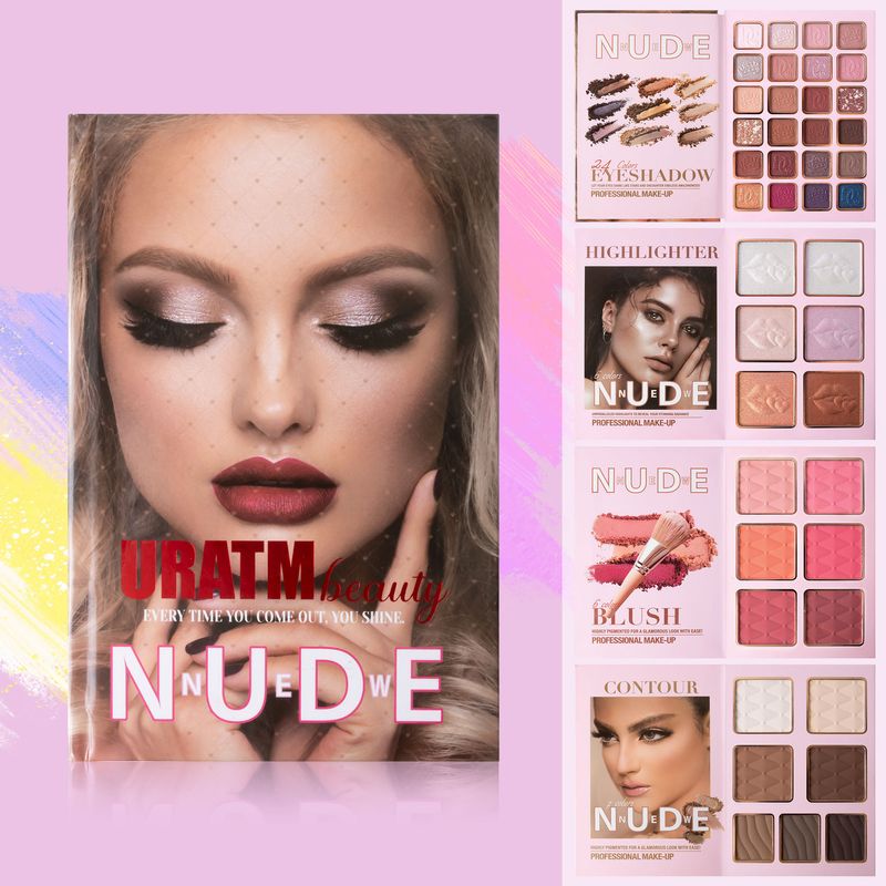 Make-up-Sets, 43-Farben-Make-up-Palette, vierschichtige Lidschattenpalette im Flipbook-Stil, mattes Perlglanz-Rouge, Kontur und Highlighter – alles in einem_voghion.com
