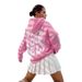 New Women's Fleece Hoodie With Letter Print On Back_voghion.com