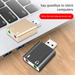 USB Interface To 3.5mm Computer Headphone Adapter 2-in-1 Converter Cable Laptop External Sound Card Driver-Free_voghion.com