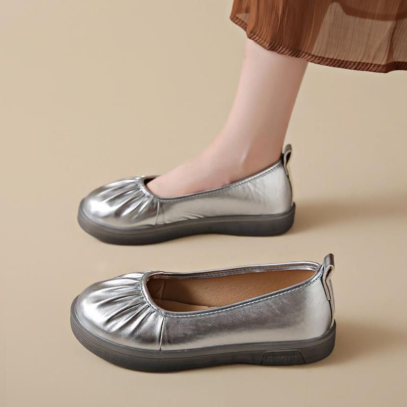 Xiaoxiangfeng Flache, runde Zehenpartie, oft Ole, Hohler Mund, Ingle Kick, Damen 2025 Sommer Neuer Stil mit Rock, Bean_voghion.com