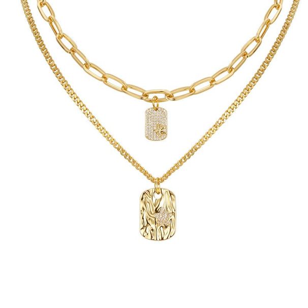 Collana con stella a forma di nicchia leggera, design estivo femminile, semplice catena per clavicola, accessori in stile freddo._voghion.com