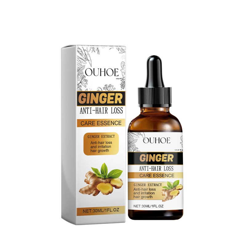 OUHOE Essence de Gingembre Hydratant Réparateur Améliore la Rugosité Soin Sec Cheveux Doux_voghion.com