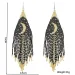 Bohemian Style Gothic Dark Series Long Tassel Earrings 241113_voghion.com