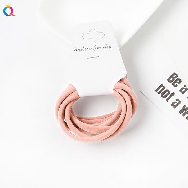 Semplice fascia per capelli senza cuciture, fascia elastica di base in gomma ad alta elasticità, stile foresta, non danneggia i capelli, fascia per capelli con anello per asciugamano_voghion.com