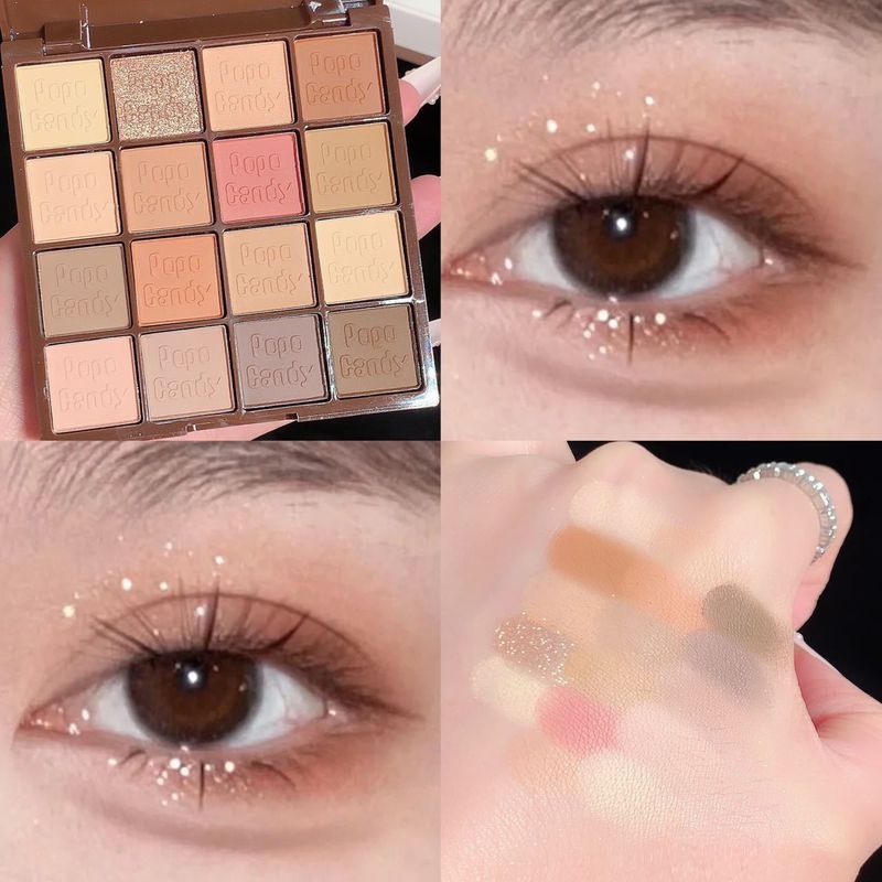 New Popo Candy 16 Tea Earth Color Milk Coffee Plate Daily Versatile Eye Shadow_voghion.com