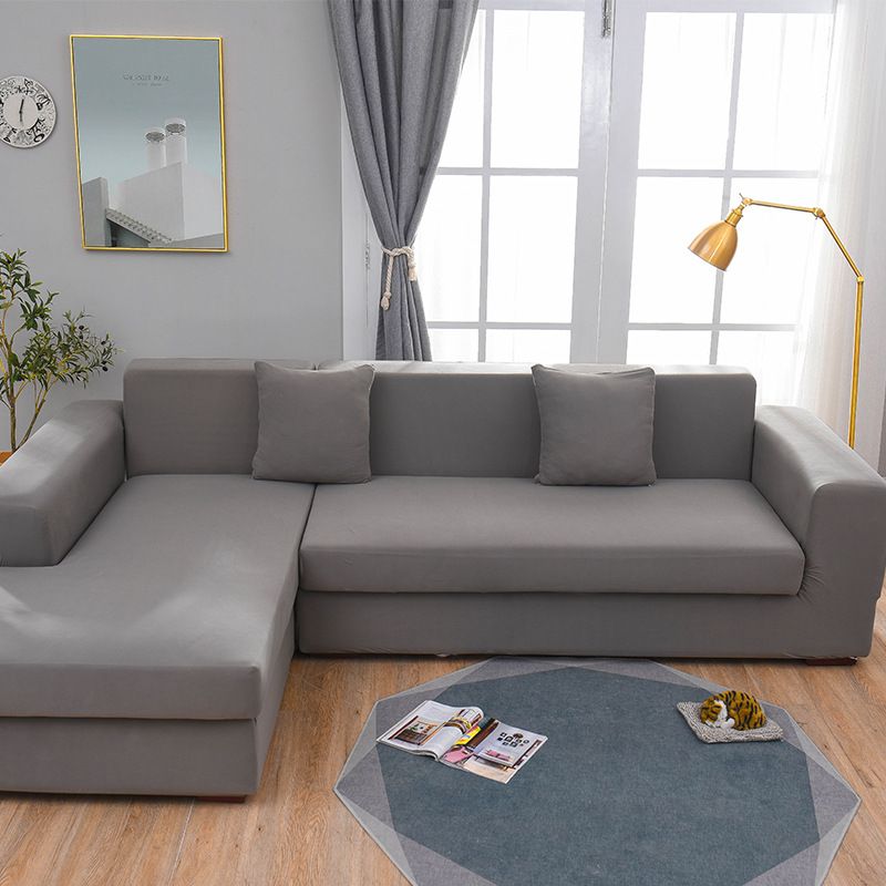 Husă de canapea din mătase de lapte, de culoare uni, husă de canapea universală elastică all-inclusive husă de canapea cu greutate mare, anti-alunecare, rezistentă la uzură._voghion.com