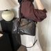Retro Oil Wax Leather Shoulder Underarm Bag 2025 New Fashionable Large Capacity Handheld Tote Bag_voghion.com