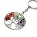 Vintage Natural 7 Color Gravel Crystal Tree Of Life Keychain Round Keychain Bag Pendant_voghion.com