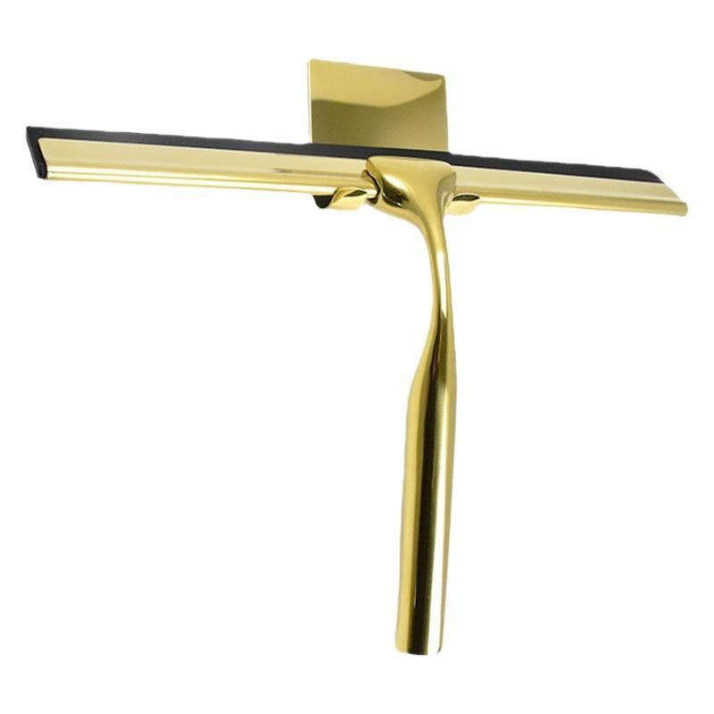 Squeegee For Cleaning Windows, Kitchens, Mirrors And Car Glass With A Square Scraper In Gold 10"_voghion.com