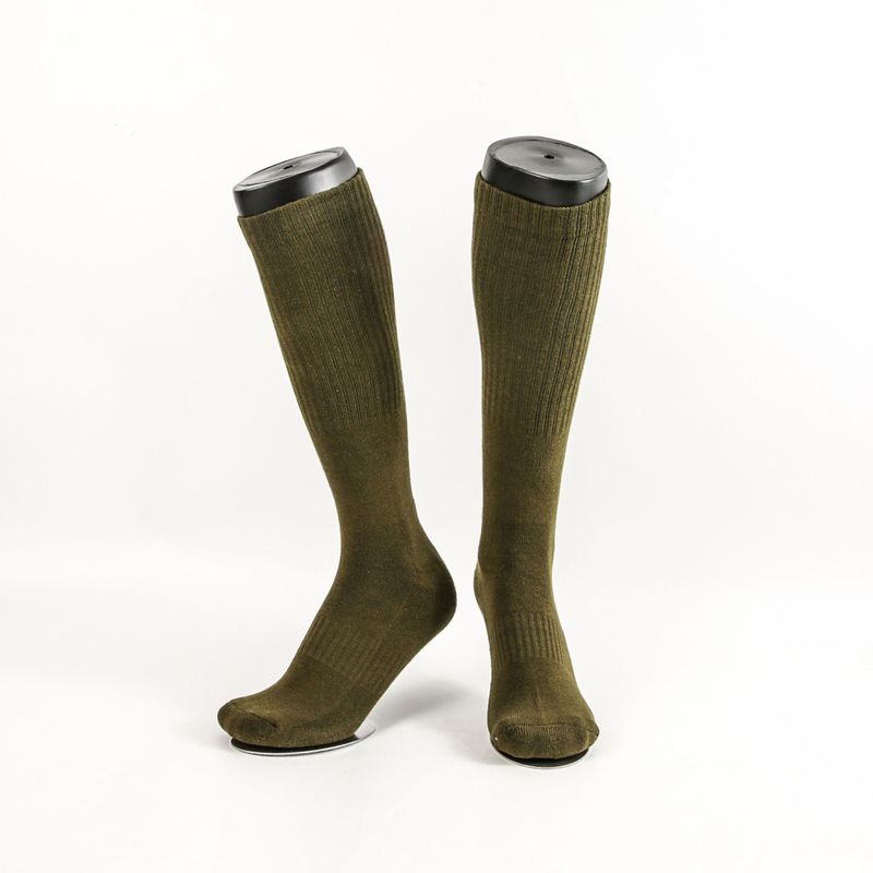 Military Hiking Climbing Outdoor Cold-proof Thickened Towel Bottom Sports Wear-resistant Shock-absorbing Army Green Long_voghion.com