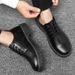 Suitable For All Seasons Spring Casual For Men Business Formal Black Breathable Groom Wedding Best Man British Style Suit Small Leather Shoes_voghion.com