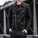 Herrenbekleidung Motorrad Lederjacke Revers Anzug PU Lederjacke Jugendmode Slim_voghion.com