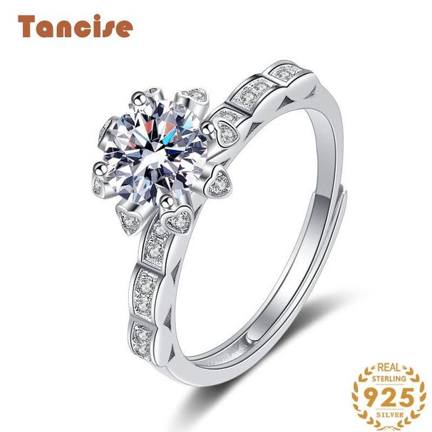 Tancise Classic Moissanite Anello in argento Gioielli da donna Promessa di nozze Regalo per feste_voghion.com