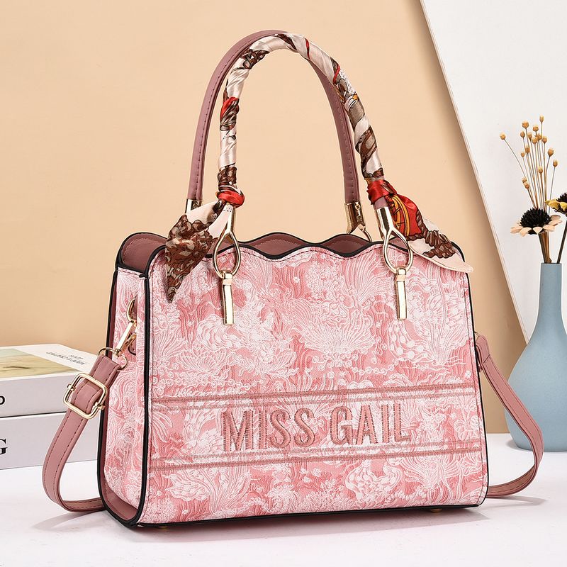 2024 nuovo materiale floreale grande capacità borsa a tracolla versatile borsa a tracolla borsa da donna alla moda di fascia alta_voghion.com