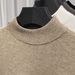 Men's Half-High Neck Wool Sweater – Autumn/Winter Knit Pullover, Relaxed Fit Casual & Smart Style_voghion.com