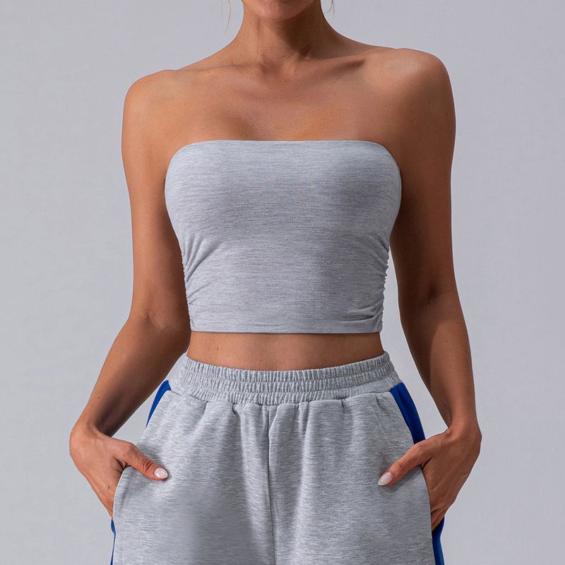 Dámské oblečení Jarní a letní nárazuvzdorné vesty na jógu s krásnými zády, sexy, nabírané, rychleschnoucí, fitness oblečení, běžecké, přiléhavé, sportovní, spodní prádlo_voghion.com