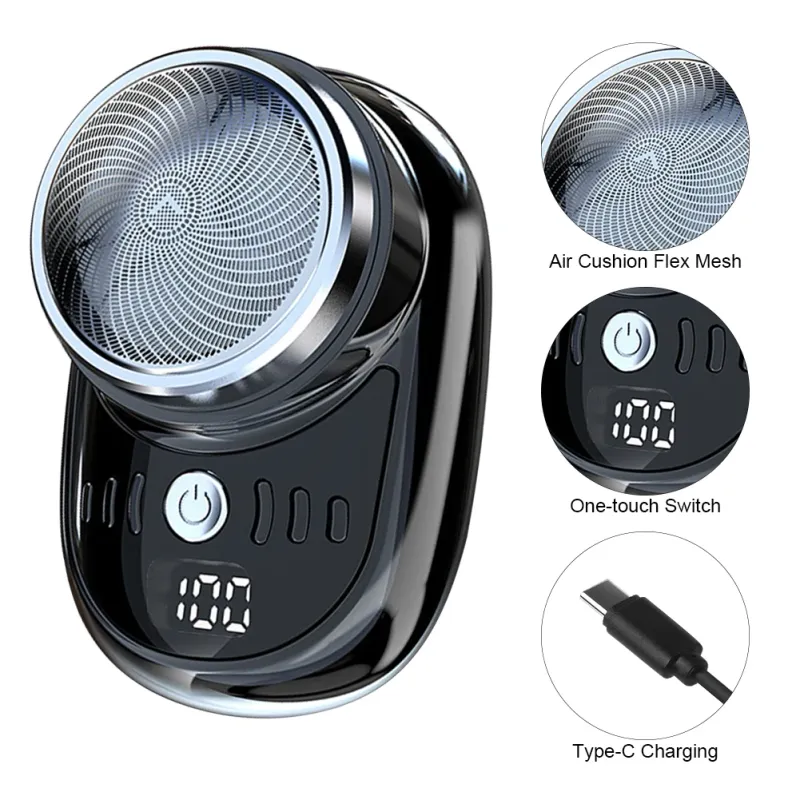Pocket Electric Shaver - Mini USB Rechargeable Waterproof Travel Razor For Men Compact Cordless Grooming Tool 2024 Edition_voghion.com
