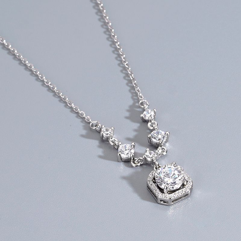 Choker Deechy da donna in argento puro, elegante collana quadrata in pietra artificiale, gioielli per anniversario_voghion.com