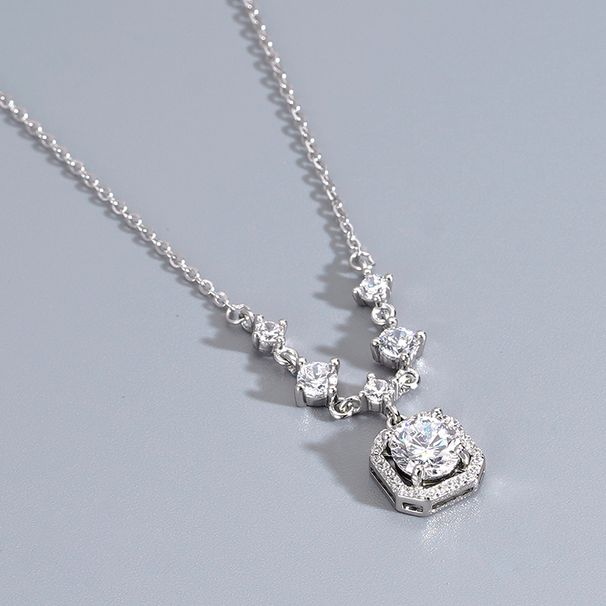 Choker Deechy da donna in argento puro, elegante collana quadrata in pietra artificiale, gioielli per anniversario_voghion.com