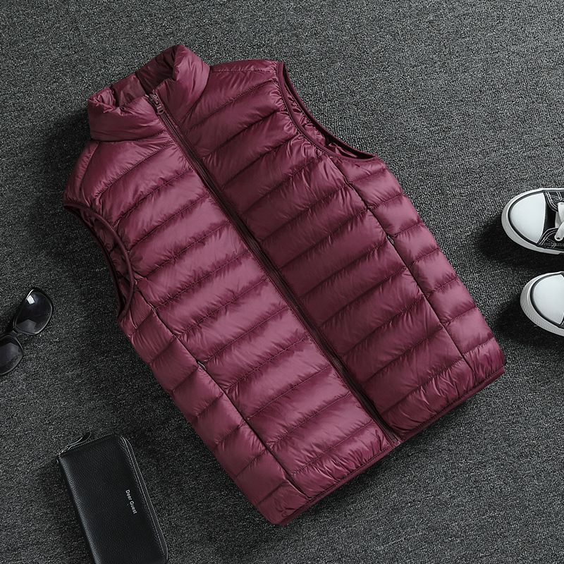 New autumn and winter light down jacket men's vest short fashion versatile winter clothing men's lightweight stand-up collar vest wholesale_voghion.com