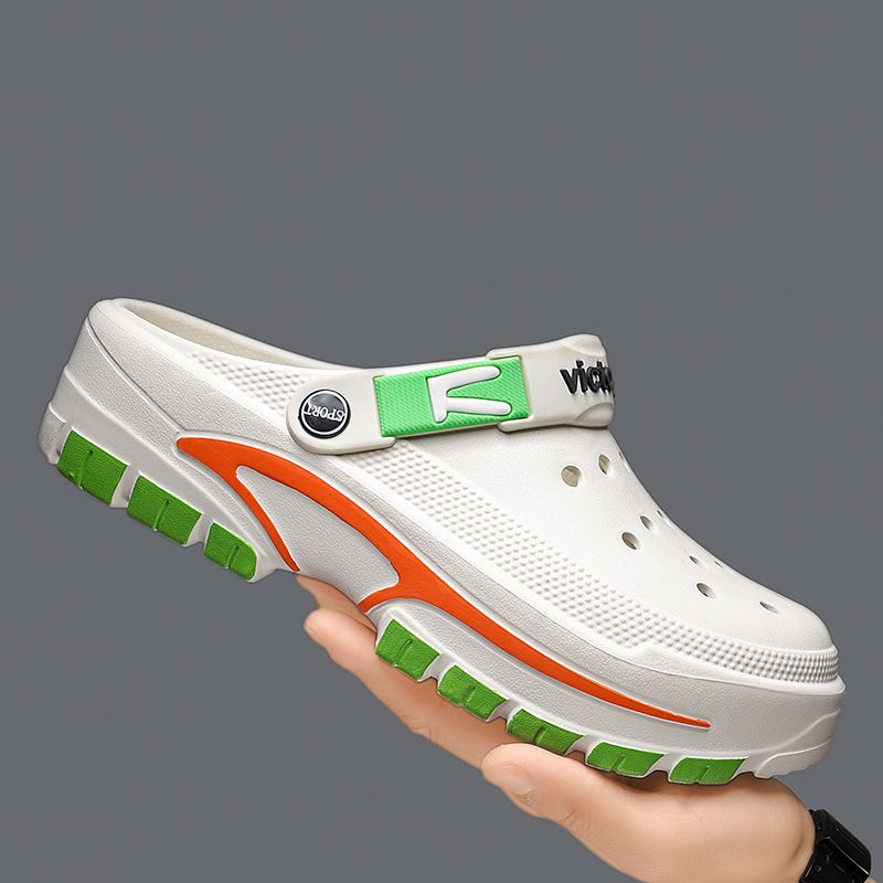 Pantofi de grădină pentru bărbați, îmbrăcăminte la modă, papuci Baotou pentru bărbați, sandale de plajă casual la modă_voghion.com