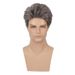 Synthetic Clip-in New Wigs Men's Gray Mixed Short Wigs Fluffy Natural Fashion Chemical Fiber Wigs_voghion.com