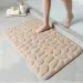 3D Non Slip Bathroom Mat Cobblestone Embossed Bath Mats Absorbent Doormat Carpet Door Floor Mats Machine Washable Quick Drying_voghion.com