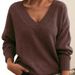 Maglione pullover da donna Maglione maglione casual ampio con scollo a V_voghion.com