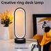 Nordic bedroom bedside light luxury decoration creative black circular ring simple warm atmosphere desk lamp_voghion.com
