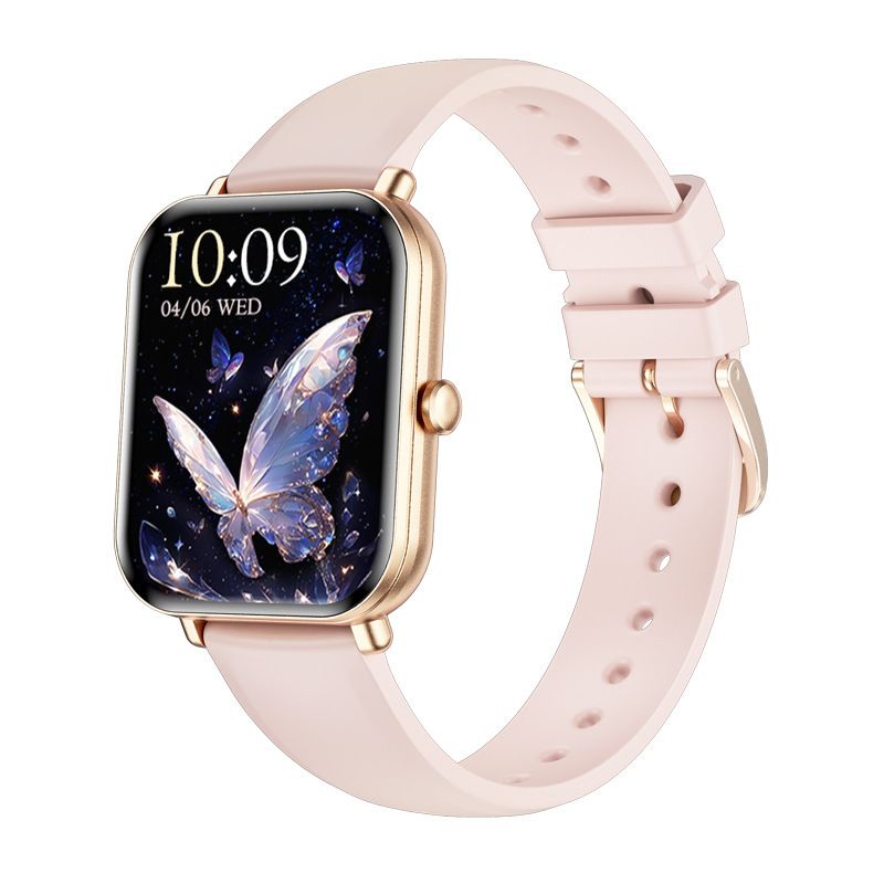 Montre connectée Cross Border KM66 pour femmes, petit écran carré, Bluetooth, musique, appels, sport_voghion.com