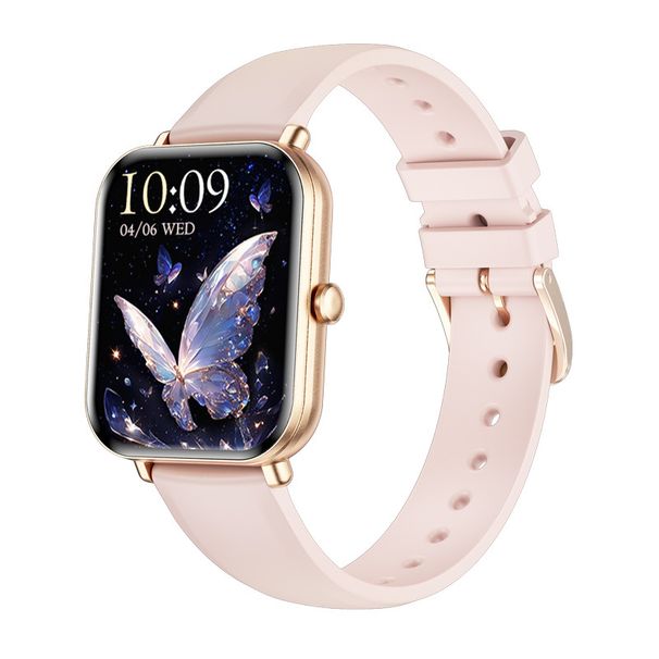 Montre connectée Cross Border KM66 pour femmes, petit écran carré, Bluetooth, musique, appels, sport_voghion.com