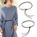 Cintura annodata in corda di cuoio per decorazione da donna abbinata a cappotto maglione gonna accessori piumino cintura in vita sigillo in vita_voghion.com