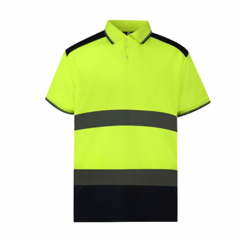 Îmbrăcăminte pentru bărbați, tricou publicitar, polo, haine de lucru, respirabil, rever, mânecă scurtă, în aer liber, construcții, salubritate, îmbrăcăminte reflectorizantă_voghion.com