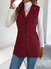 Cappotto lungo da donna in velluto a coste doppiopetto con tasche – Classico streetwear autunno/inverno in cachi, bordeaux e marrone_voghion.com