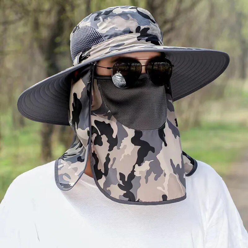Heißer Verkauf Sommer Sonne s UV Schutz Outdoor Jagd Angeln Kappe für Männer Frauen Wandern Camping Visier Eimer Abnehmbare Fischer_voghion.com