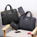 Genuine Leather Men Executive Briefcase Large Capacity Zipper Handbag Office Shoulder Messenger Business Male Laptop_voghion.com