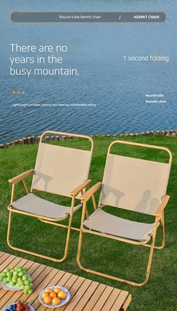 Chaise pliante portable pour pique-nique, pêche, camping, loisirs, extérieur_voghion.com