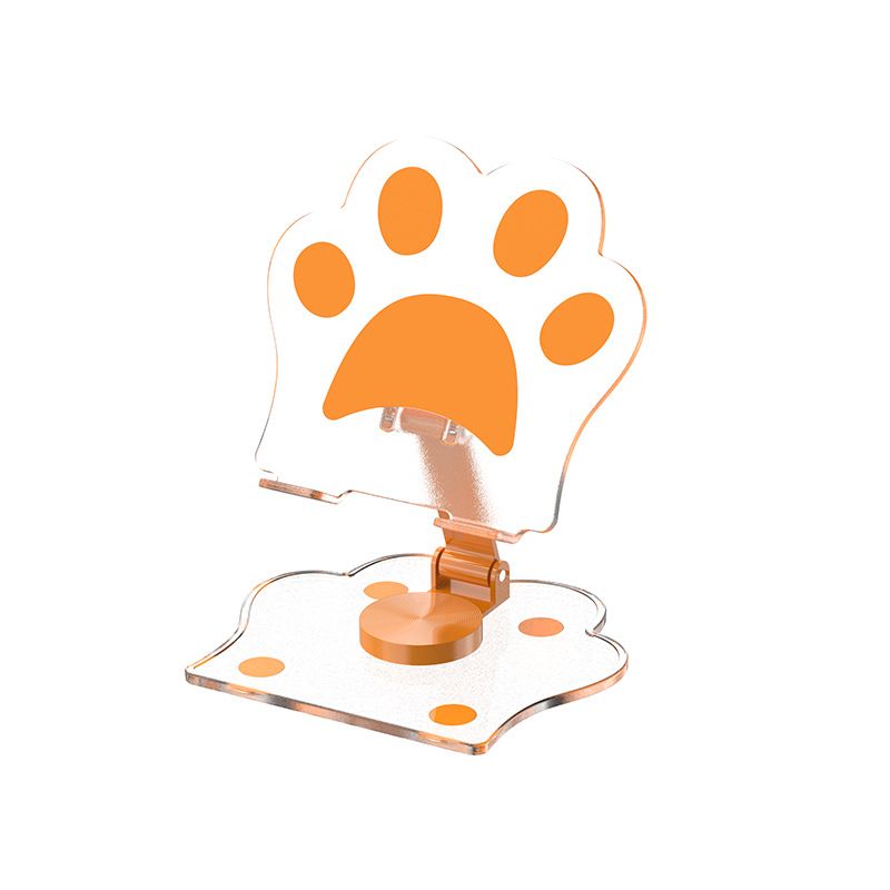 Cute Cat Paw Phone Stand Holder - Adjustable & Foldable, Universal For IPad Tablet Smartphone, Desktop Stand For Watching Movies, Stable & Portable_voghion.com