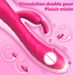 2-in-1-G-Punkt-Kaninchen-LCD-Display, vibrierender Klitorisstimulator, realistischer Dildo-Vibrator, G-Punkt-Sexspielzeug für Erwachsene für Frauen_voghion.com
