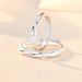 Mobius Strip Couple Rings INS 999 Sterling Silver Light Luxury Niche Design Adjustable Open Ring For Girlfriend On Qixi_voghion.com