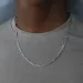 Collana lunga da 40-75 cm in argento 925 con catena Figaro da 4 mm, per donne e uomini, gioielli hip hop da regalo_voghion.com