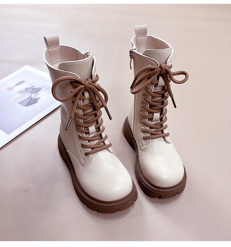 Dekliški škornji Martin Otroški čevlji Jesen in zima 2024 Novi otroški škornji Dolgi škornji Enojni škornji_voghion.com