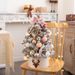 Christmas Handmade Flocked Mini Tree DIY Kit - Festive Holiday Decor For Tabletop Home & Office (45cm/60cm Pink/Red/Gold/White)_voghion.com