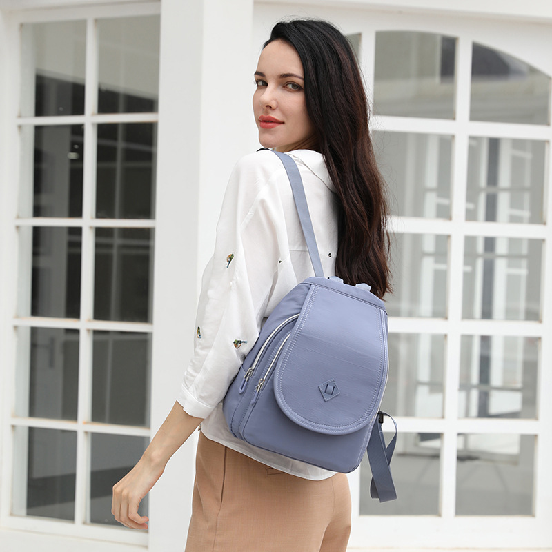 new multi-layer backpack women's large capacity personalized simple backpack  fashion portable school bag_voghion.com